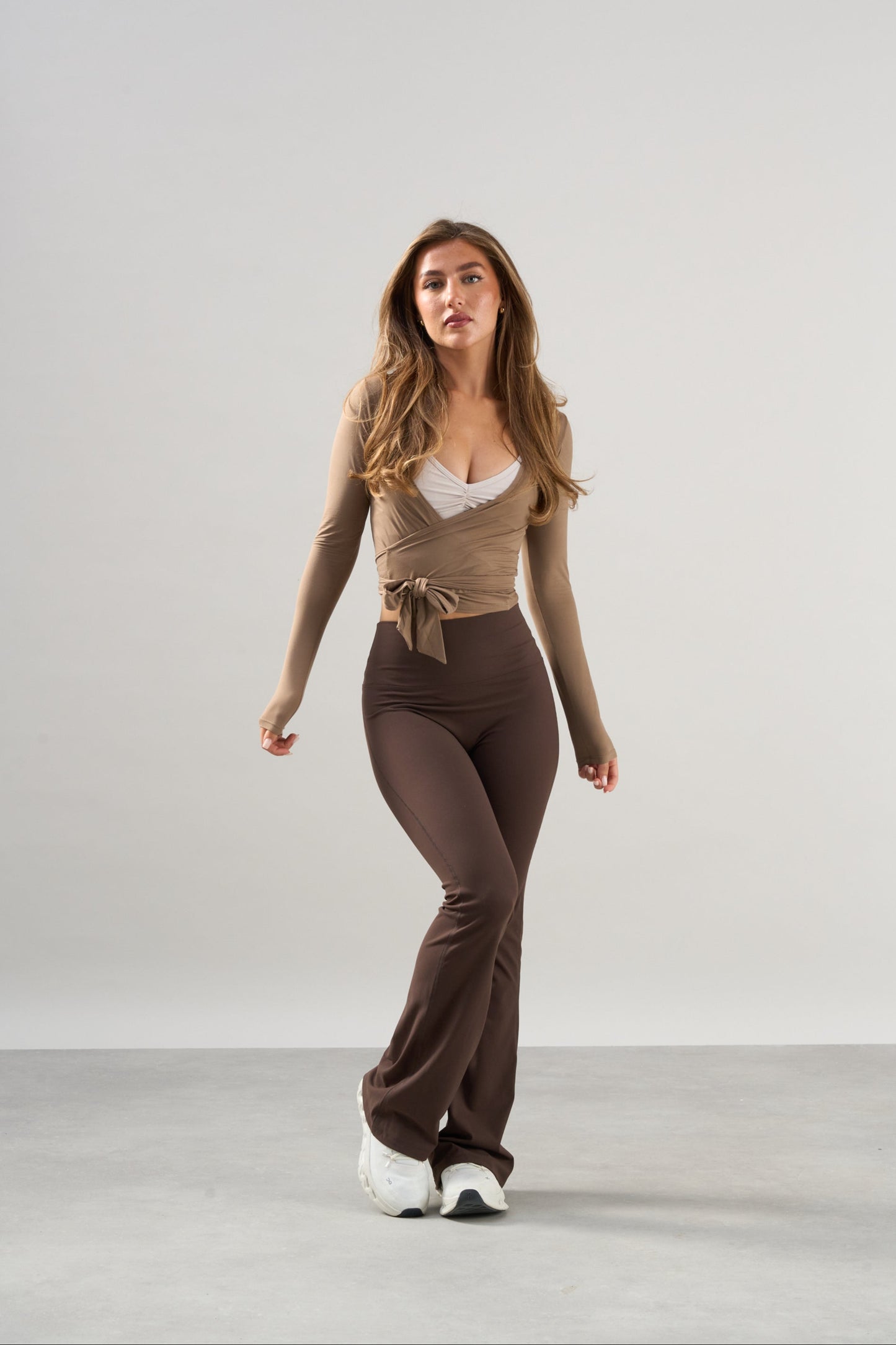 Ballet Wrap Blouse - Camel