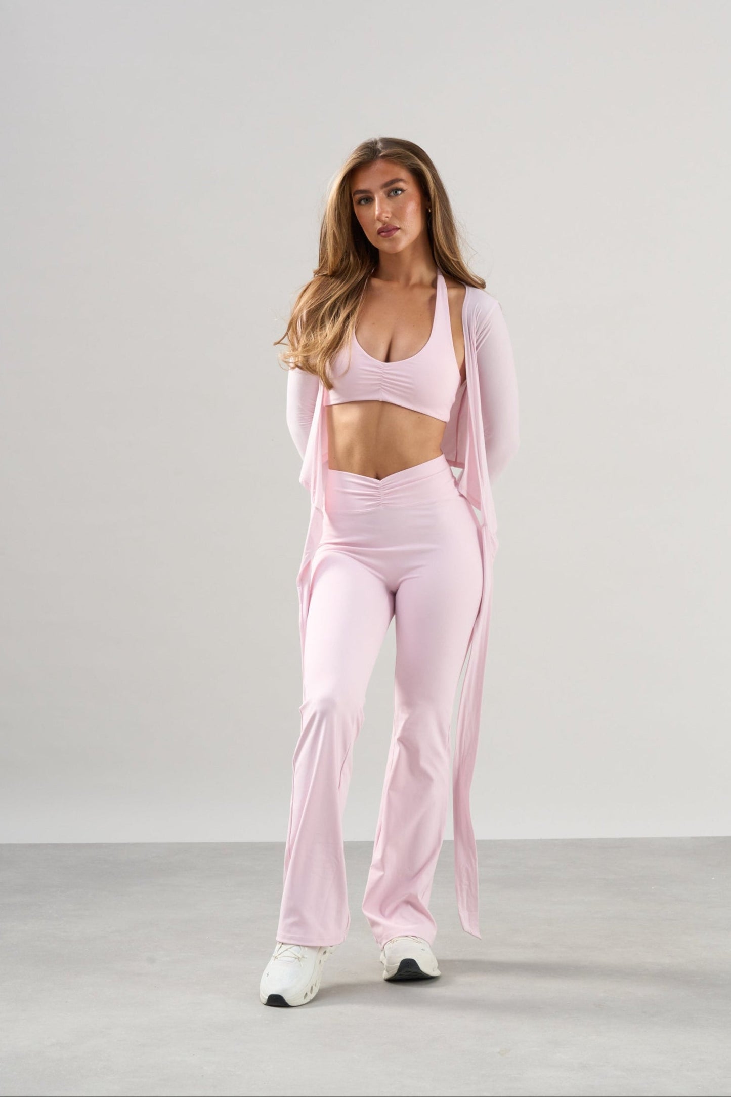 Scrunch Front Sports Bra - Pink