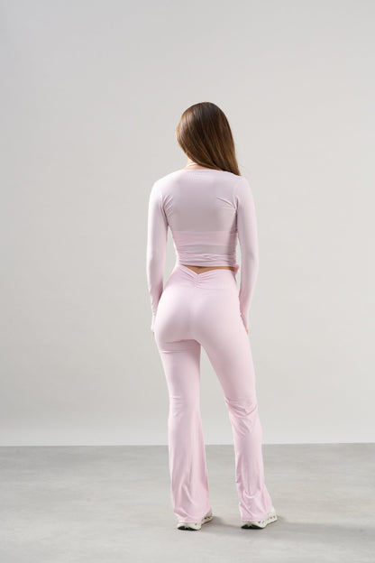 Scrunch Front Sports Bra - Pink