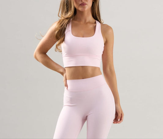 Flex Hold Crop Bra - Pink