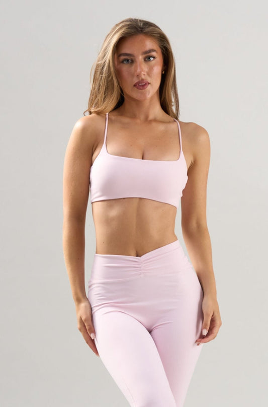 Ultimate Seamless Cross Back Bra - Ice Pink