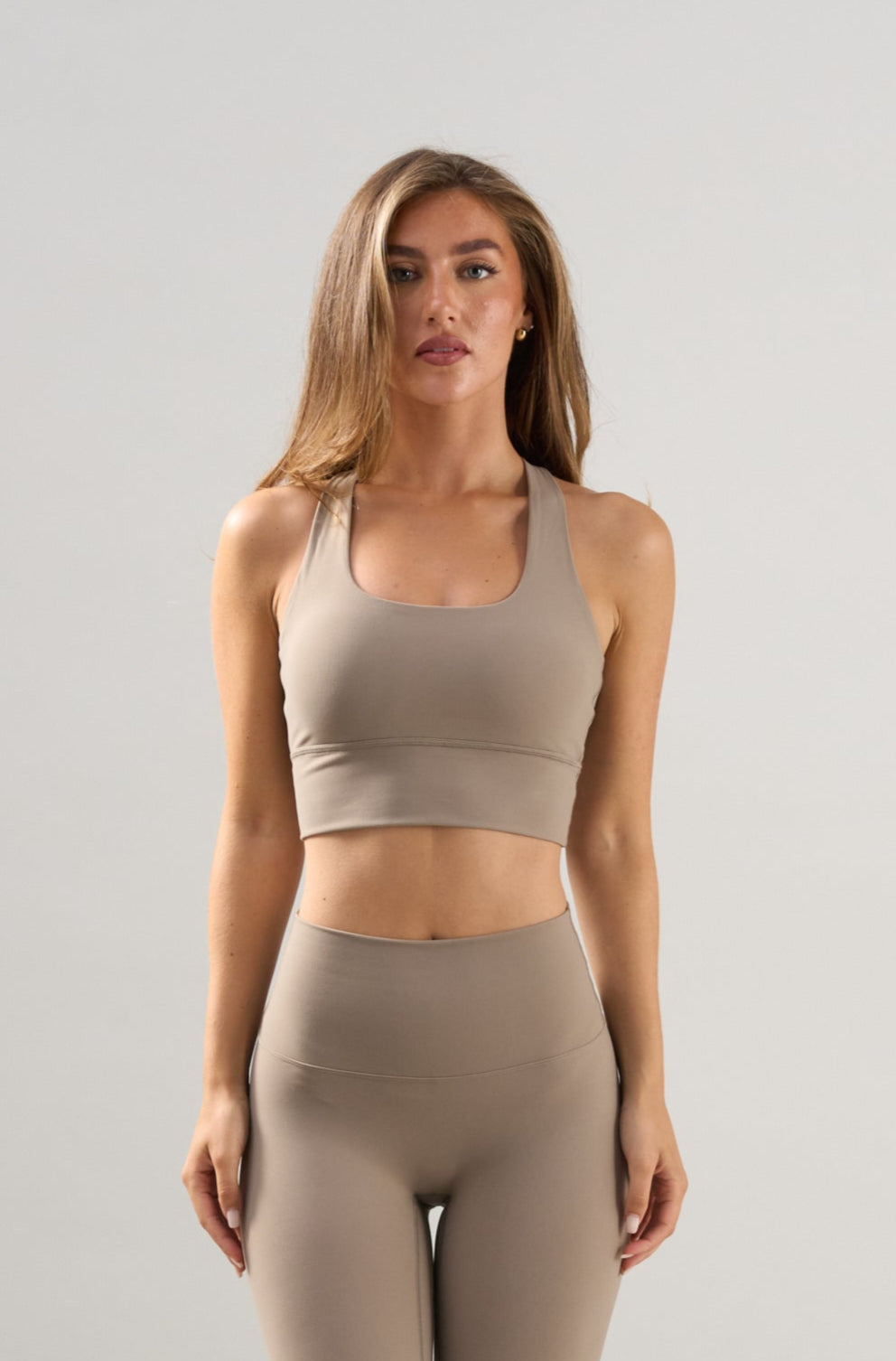 Flex Hold Crop Bra - Taupe