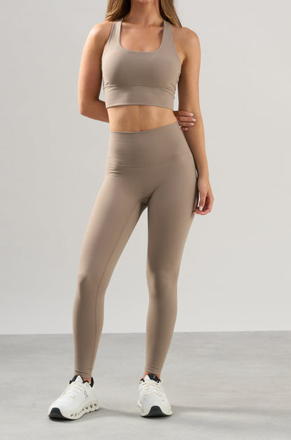 Flex Hold Crop Bra - Taupe