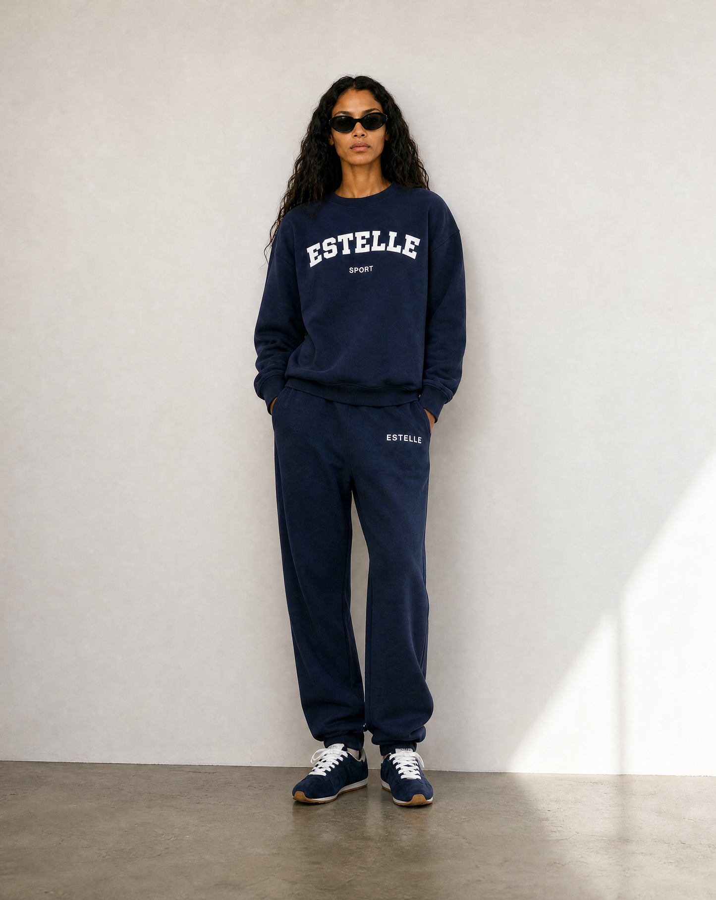 Oversized Crew Sweatshirt Navy