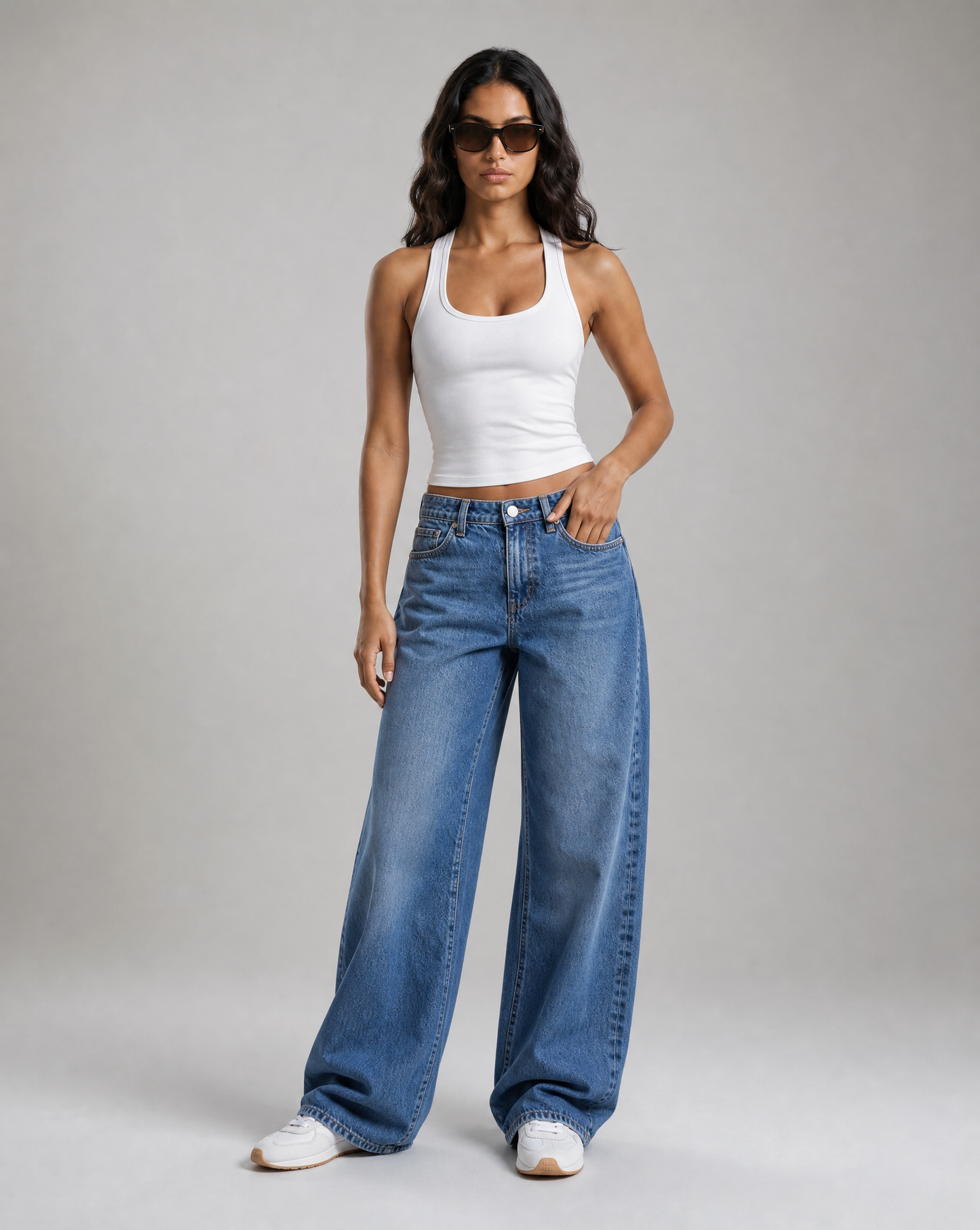 Sculpting Scoop Racer Vest Tank - White