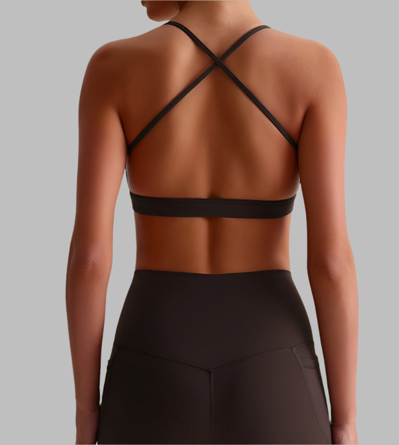 Ultimate Flex Cross Back Bra - Espresso
