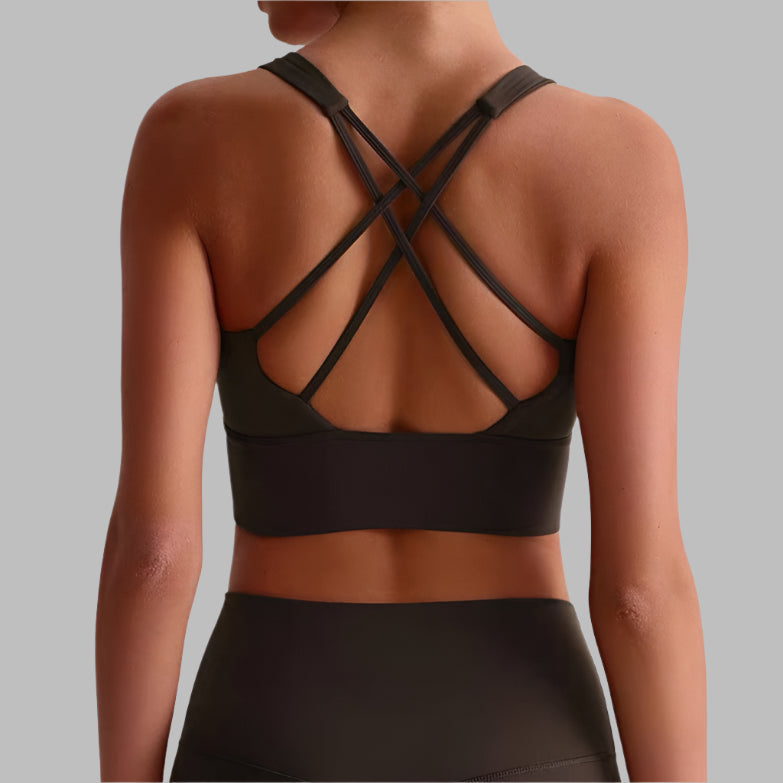 Flex Hold Crop Bra - Espresso